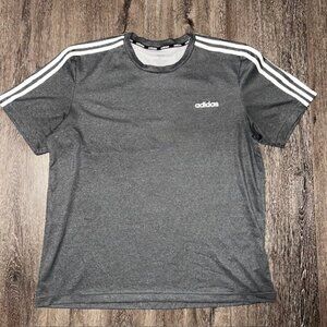 Adidas Climalite T-Shirt Men Size XL Gray Activewear Workout Tee